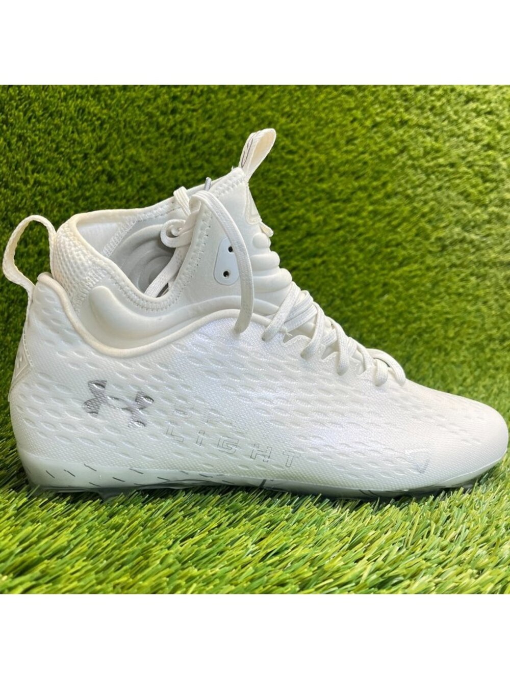Under Armour Spotlight Lux MC 2.0 Mens Size 10.5 White Running Football Cleats